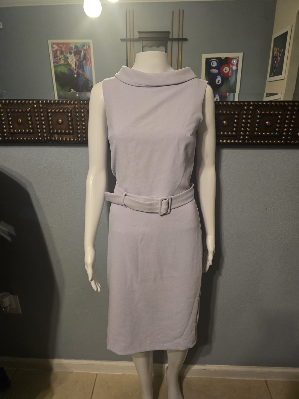 Ann Taylor Midi Sheath Dress W/ Belt